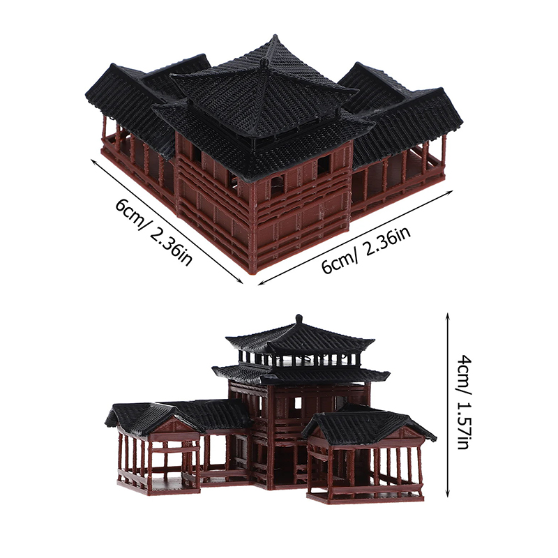 Bonsai Garden Chinese Garden - Miniaturowe modele starożytnych budynków, japońskie pawilony,