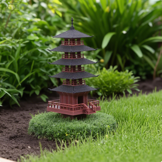 Bonsai Garden Chinese Garden - Ogród Akwarium Bonsai Dekoracja Mini Pagoda