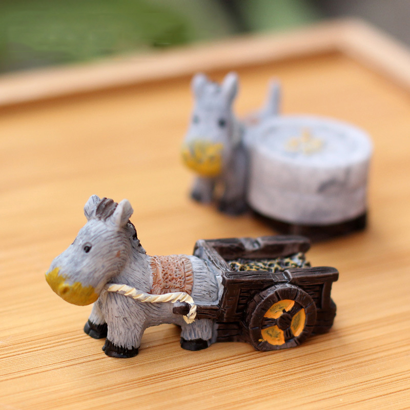 Figurki zwierząt Mini osioł ci – Bonsai Garden In Japan recenzja i cena