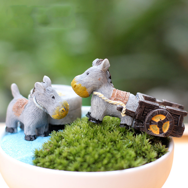 Figurki zwierząt Mini osioł ci – Bonsai Garden In Japan recenzja i cena