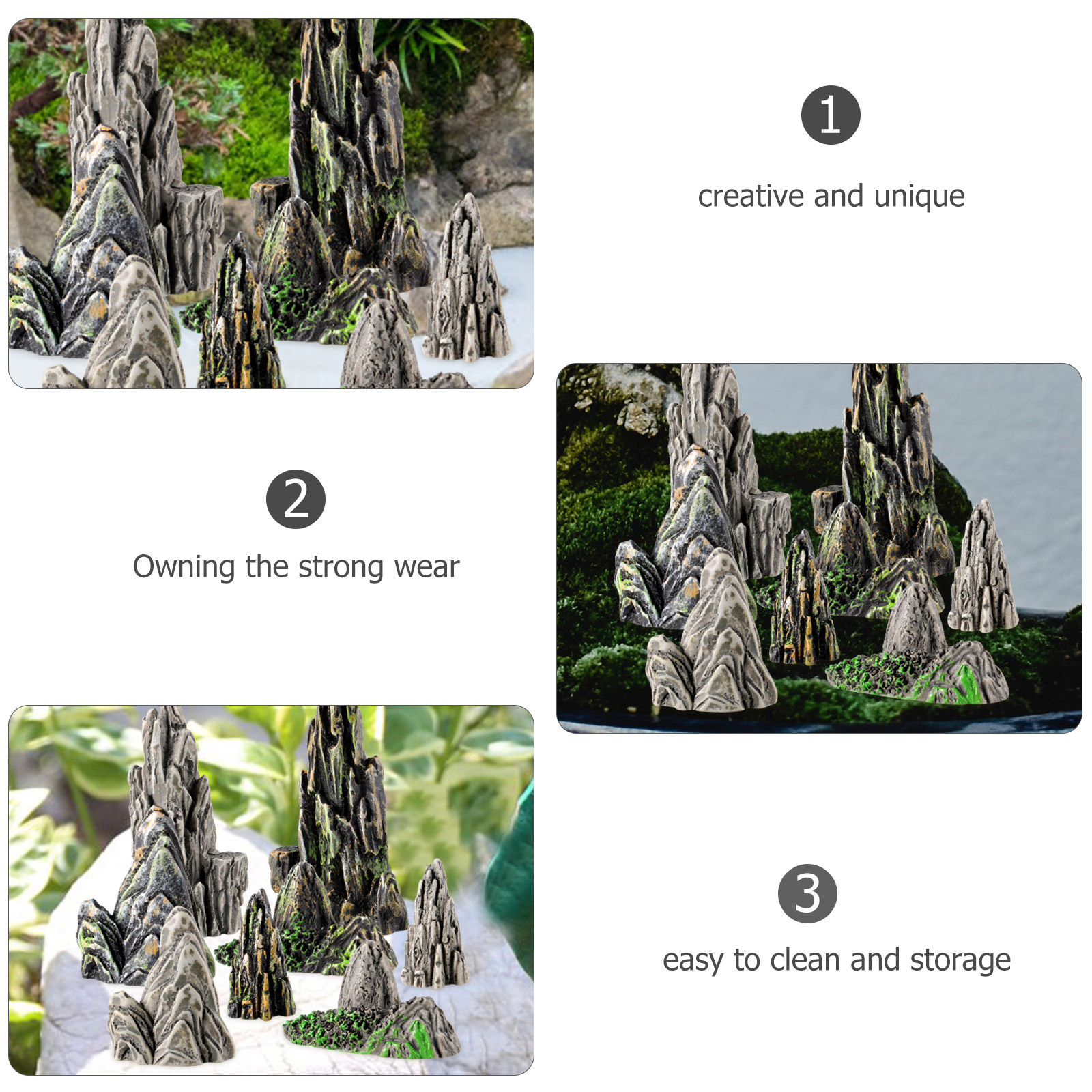 8 szt. Mini Zestaw Żywicznych  – Bonsai Zen Garden Set recenzja i cena