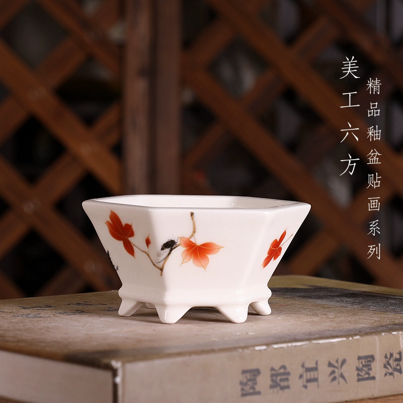 Porcelanowa sześciokątna donic – Bonsai Garden Chinese Garden recenzja i cena