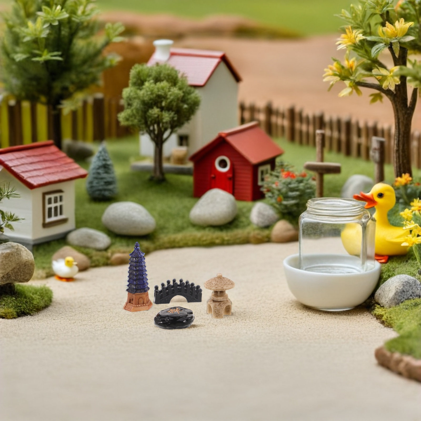4 szt. Japońskie akcesoria do  – Bonsai Zen Garden Set recenzja i cena