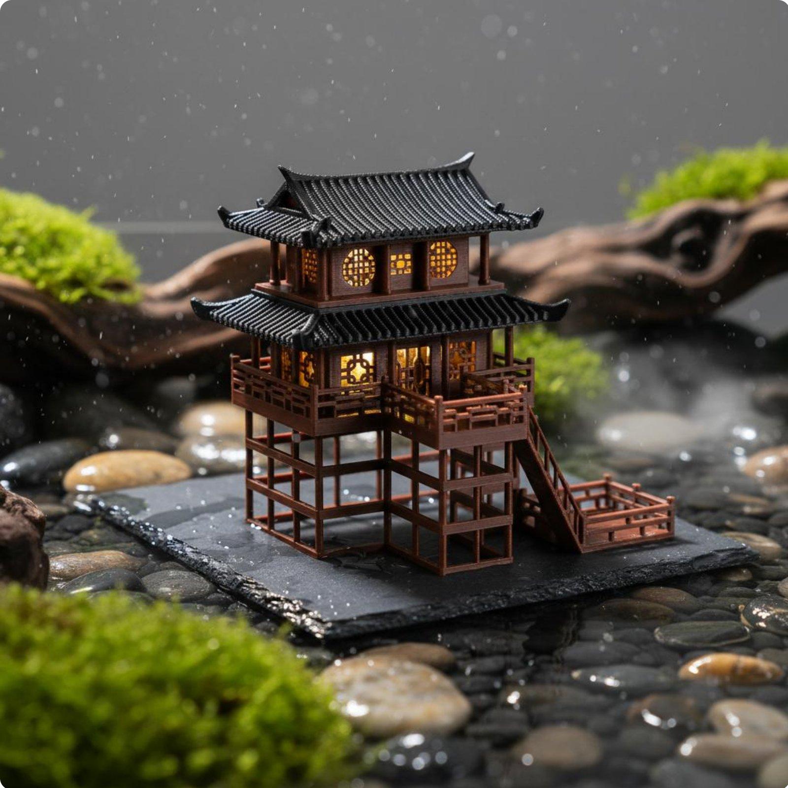 Plastikowa pagoda bonsai na st – Japanese Garden Bonsai recenzja i cena
